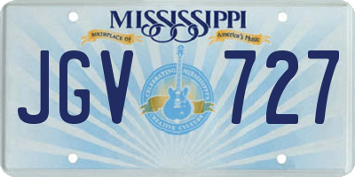 MS license plate JGV727