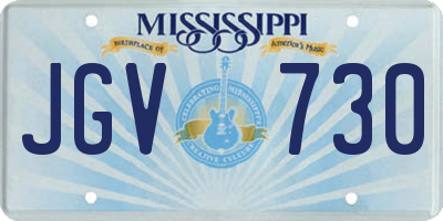 MS license plate JGV730