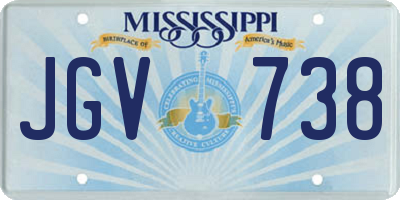 MS license plate JGV738