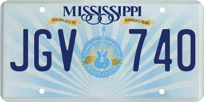 MS license plate JGV740