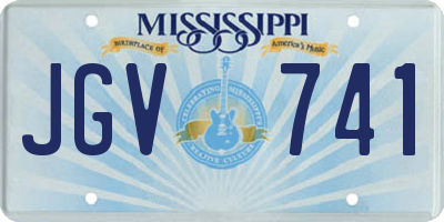 MS license plate JGV741