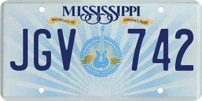 MS license plate JGV742