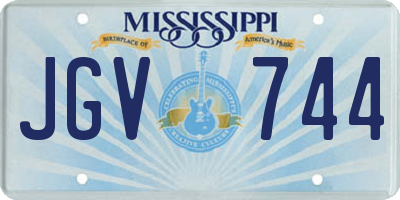 MS license plate JGV744
