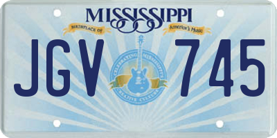 MS license plate JGV745