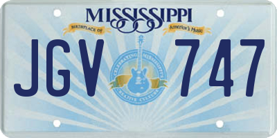 MS license plate JGV747