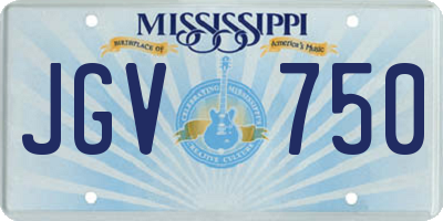 MS license plate JGV750