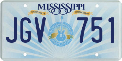 MS license plate JGV751