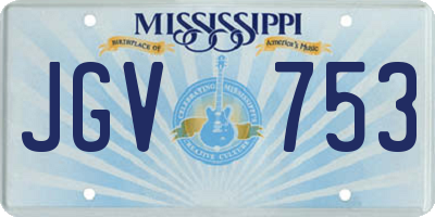 MS license plate JGV753