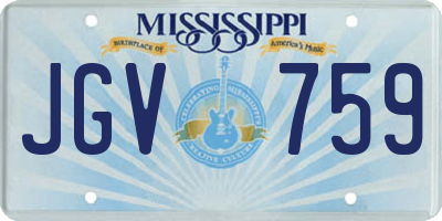 MS license plate JGV759