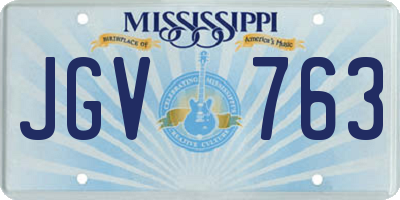 MS license plate JGV763