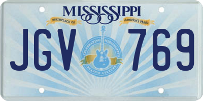 MS license plate JGV769