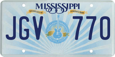 MS license plate JGV770