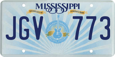 MS license plate JGV773