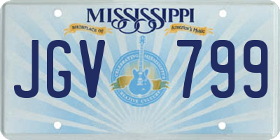 MS license plate JGV799