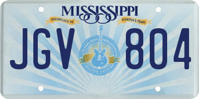 MS license plate JGV804