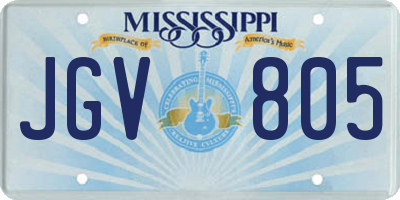 MS license plate JGV805