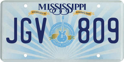 MS license plate JGV809