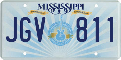 MS license plate JGV811