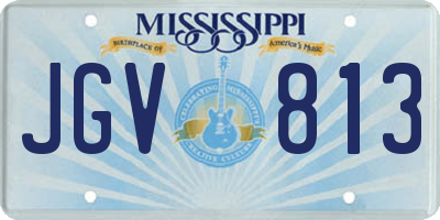 MS license plate JGV813