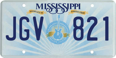 MS license plate JGV821