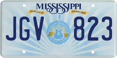 MS license plate JGV823