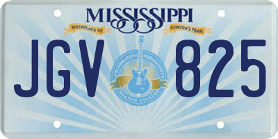 MS license plate JGV825