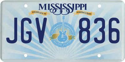 MS license plate JGV836