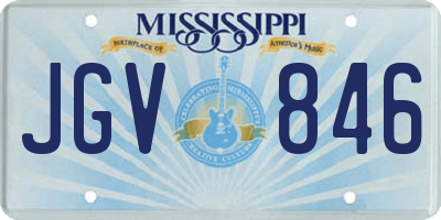 MS license plate JGV846