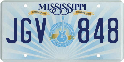 MS license plate JGV848