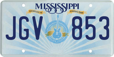 MS license plate JGV853
