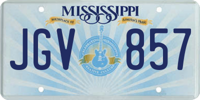 MS license plate JGV857