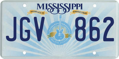 MS license plate JGV862