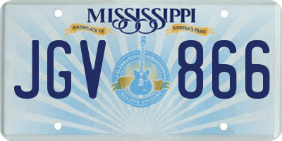 MS license plate JGV866