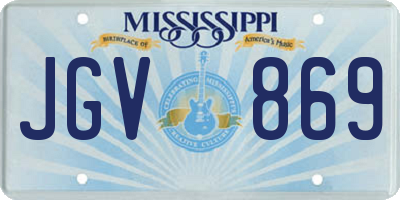 MS license plate JGV869