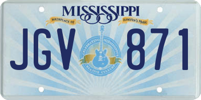 MS license plate JGV871