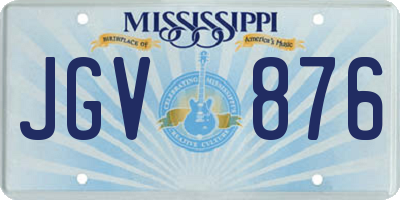 MS license plate JGV876