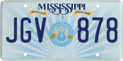 MS license plate JGV878