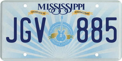 MS license plate JGV885