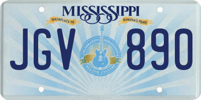 MS license plate JGV890