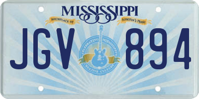 MS license plate JGV894