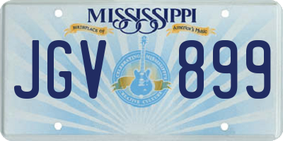 MS license plate JGV899