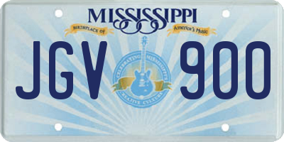 MS license plate JGV900