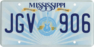 MS license plate JGV906