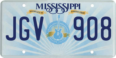 MS license plate JGV908