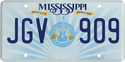 MS license plate JGV909