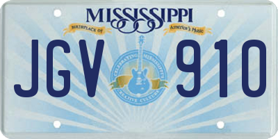 MS license plate JGV910