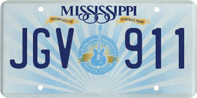 MS license plate JGV911