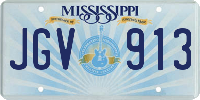 MS license plate JGV913