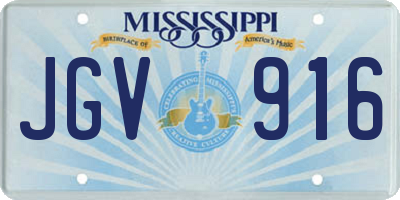 MS license plate JGV916