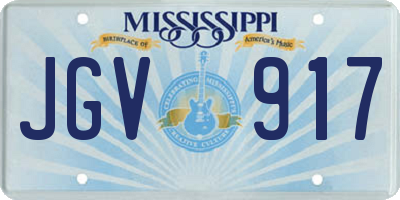 MS license plate JGV917